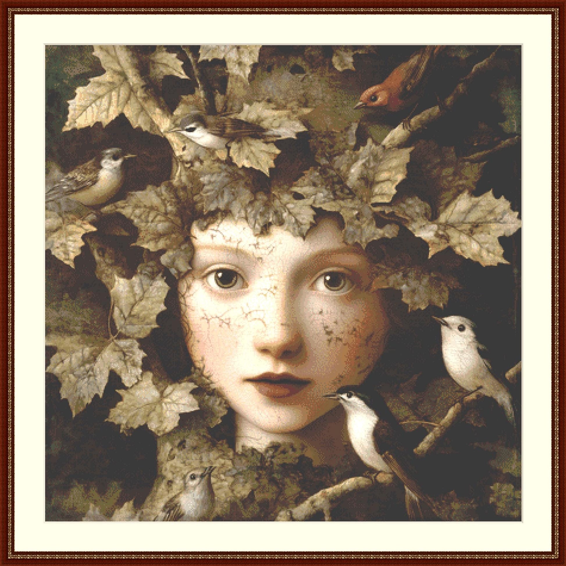 Tree Birds counted cross stitch pattern by Alisa Smith Williams