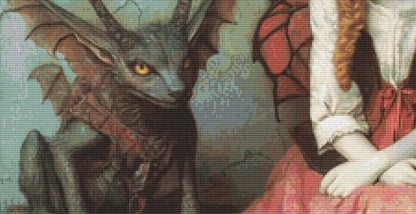 Ginger and the Gargoyle counted cross stitch pattern by Alisa Smith Williams