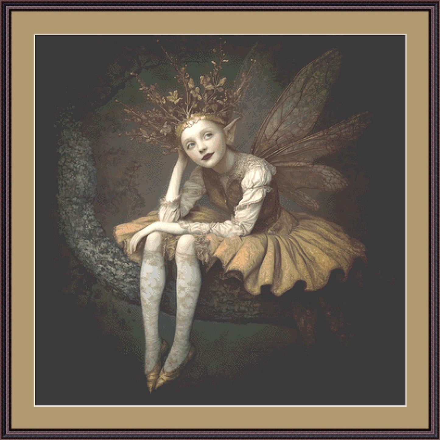 Treetop Fairy counted cross stitch pattern by Alisa Smith Williams (Digital Format)