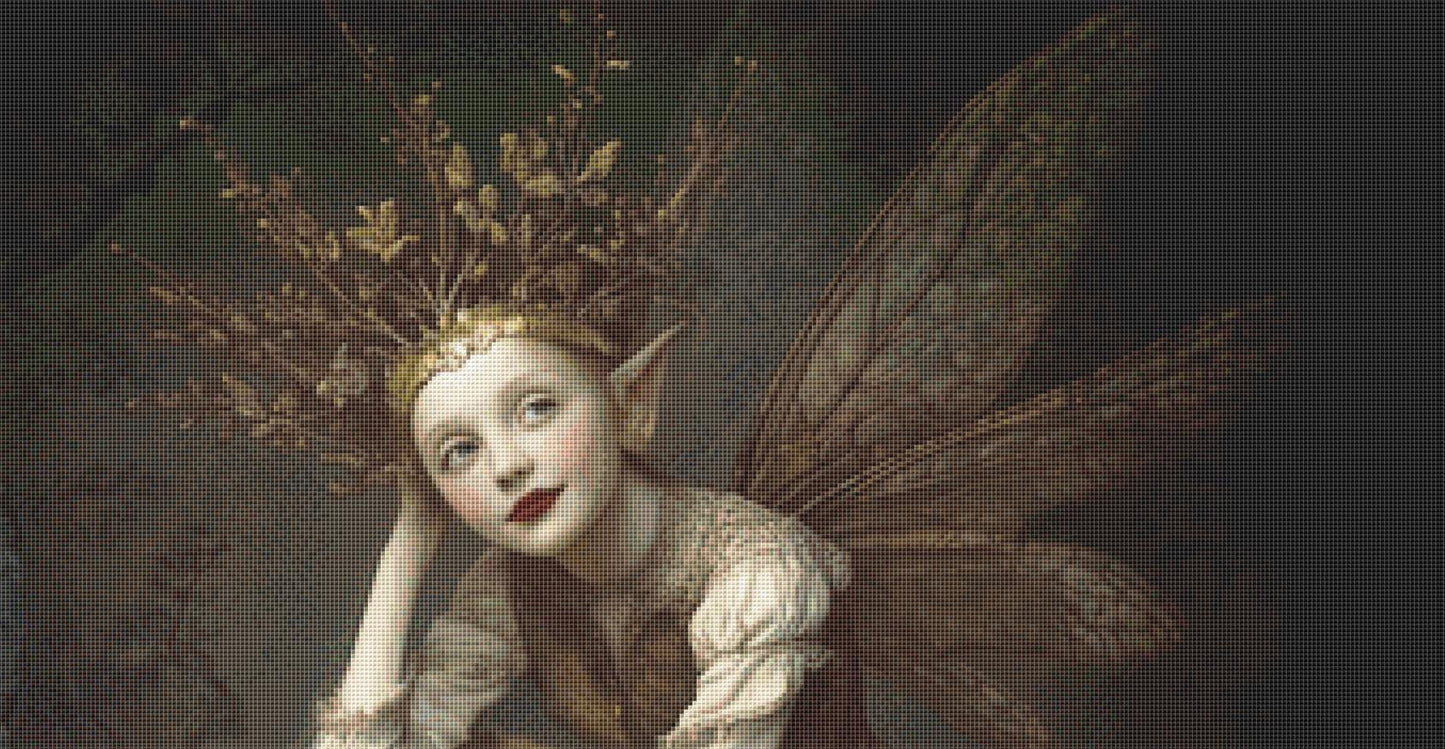Treetop Fairy counted cross stitch pattern by Alisa Smith Williams (Digital Format)