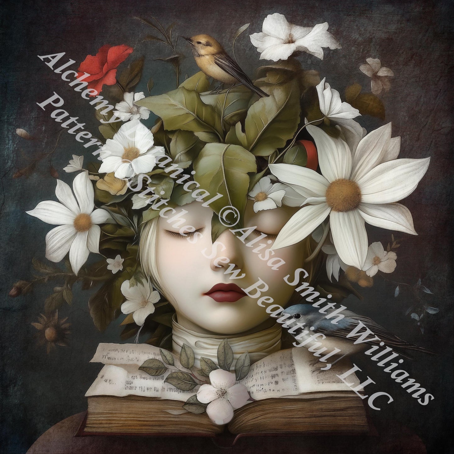 Alchemy Botanical counted cross stitch pattern by Alisa Smith Williams (Digital Format)