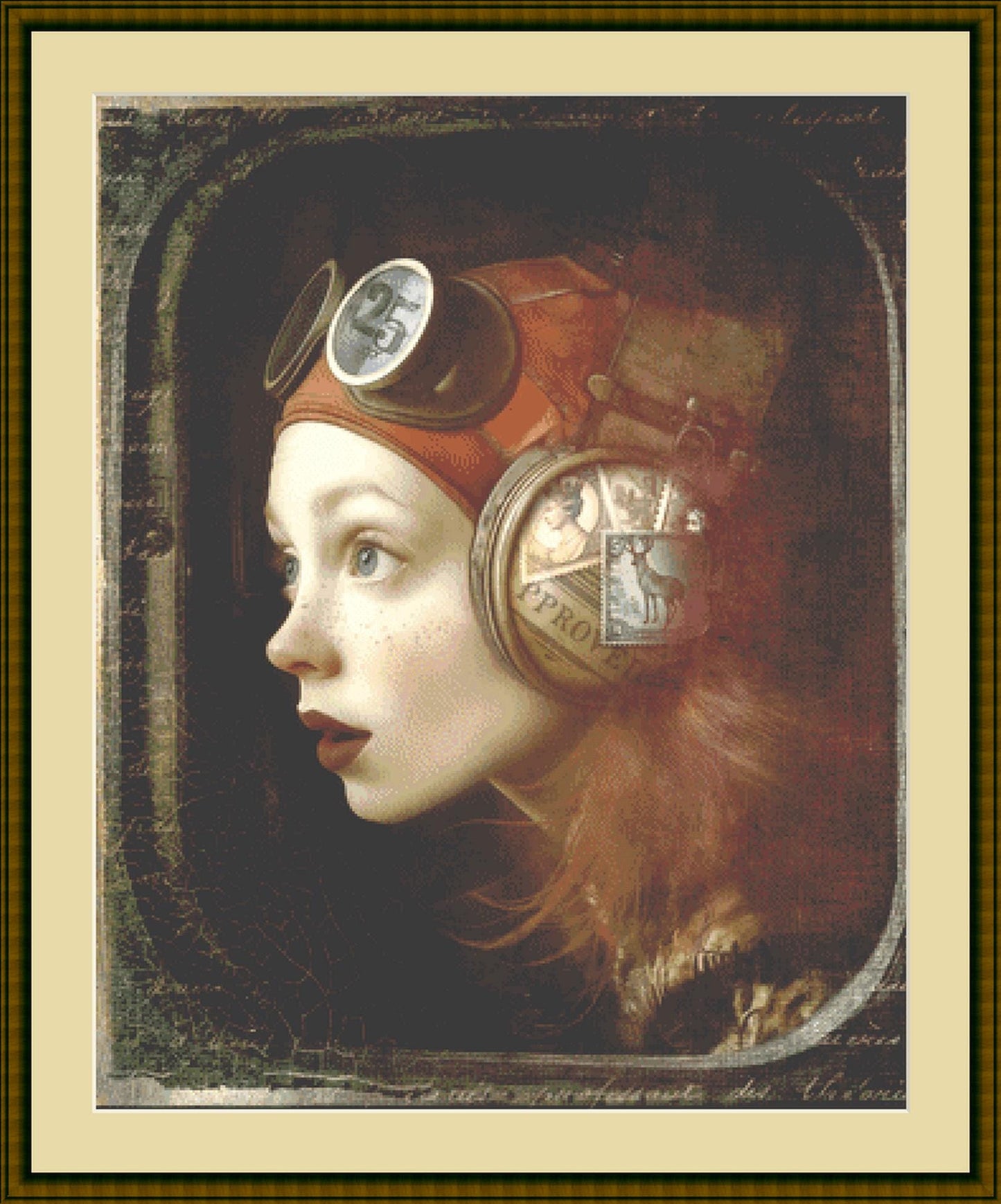 Aviator 1 counted cross stitch pattern by Alisa Smith Williams (Digital Format)