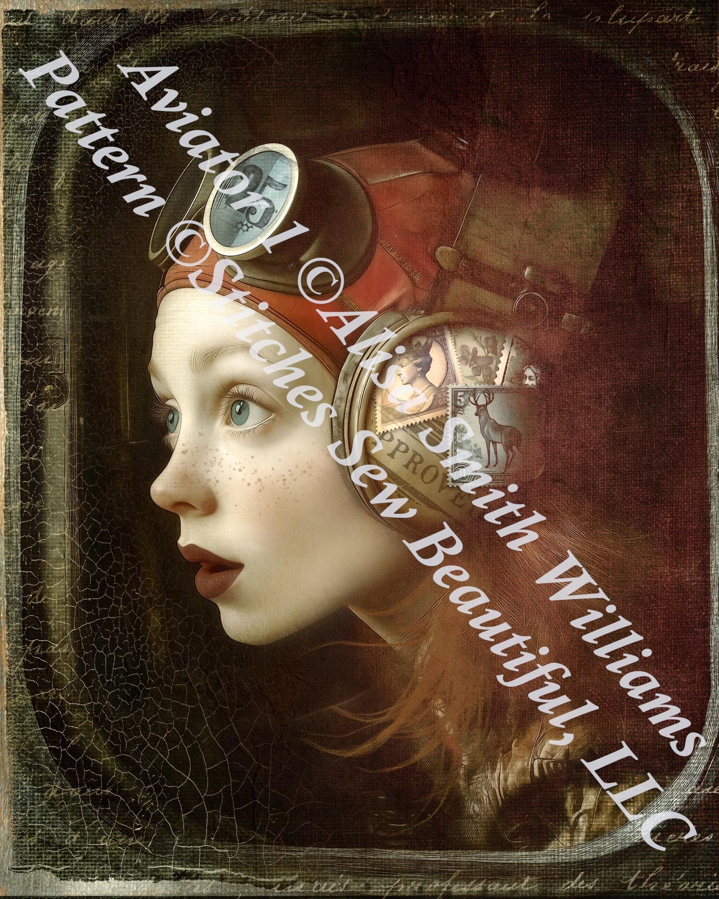 Aviator 1 counted cross stitch pattern by Alisa Smith Williams (Digital Format)