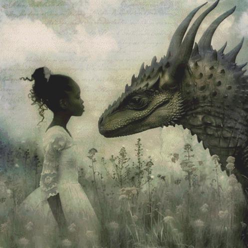 Dragon Girl 3 counted cross stitch pattern by Alisa Smith Willliams (Digital Format)