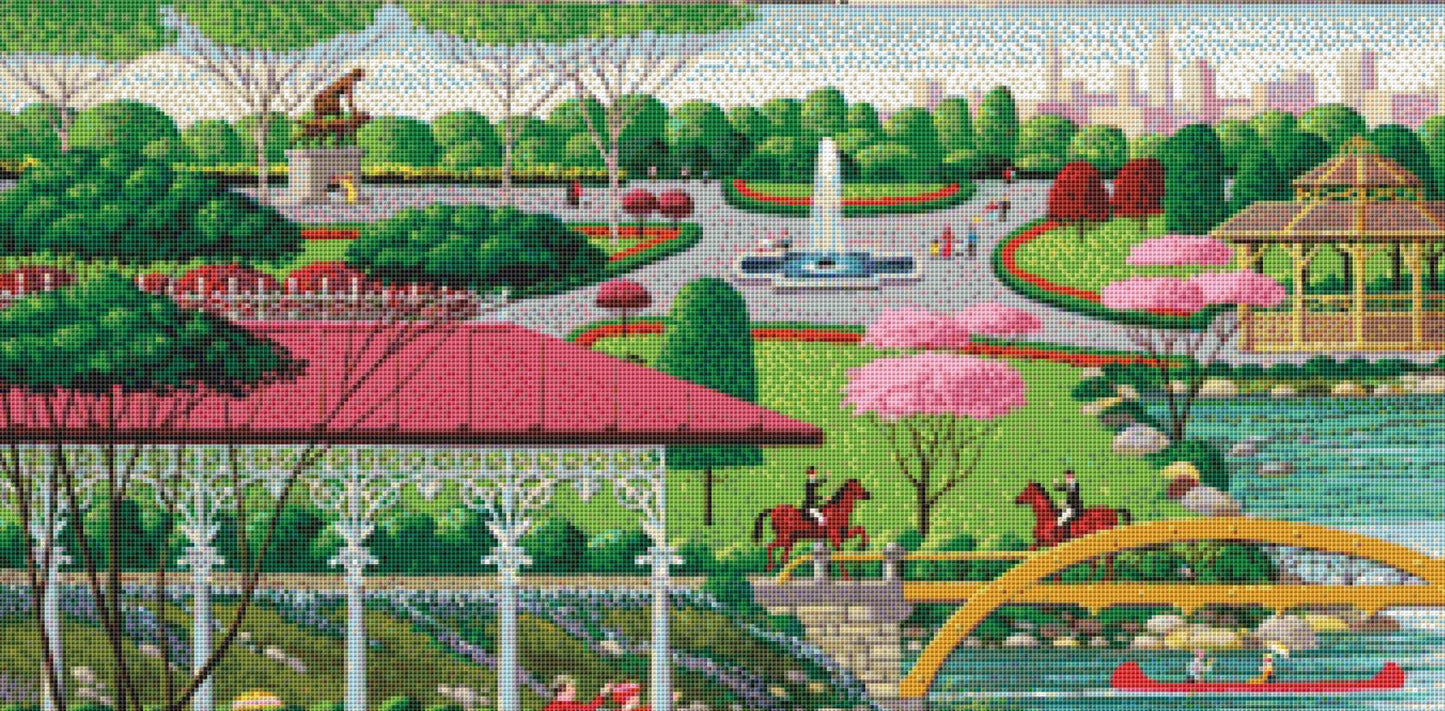 Central Park counted cross stitch pattern by Heronim/Ansada Art Licensing Group, LLC (Digital Format)