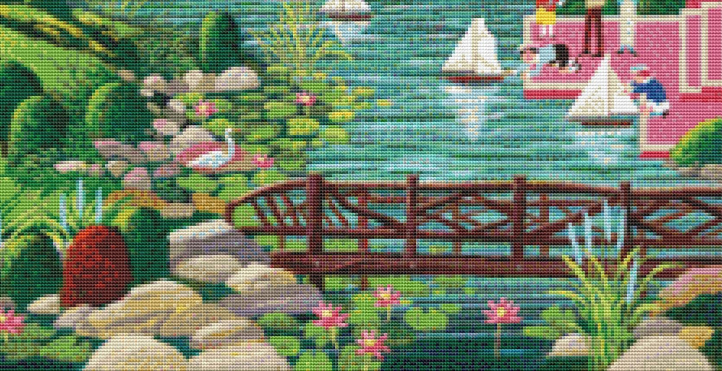 Central Park counted cross stitch pattern by Heronim/Ansada Art Licensing Group, LLC (Digital Format)