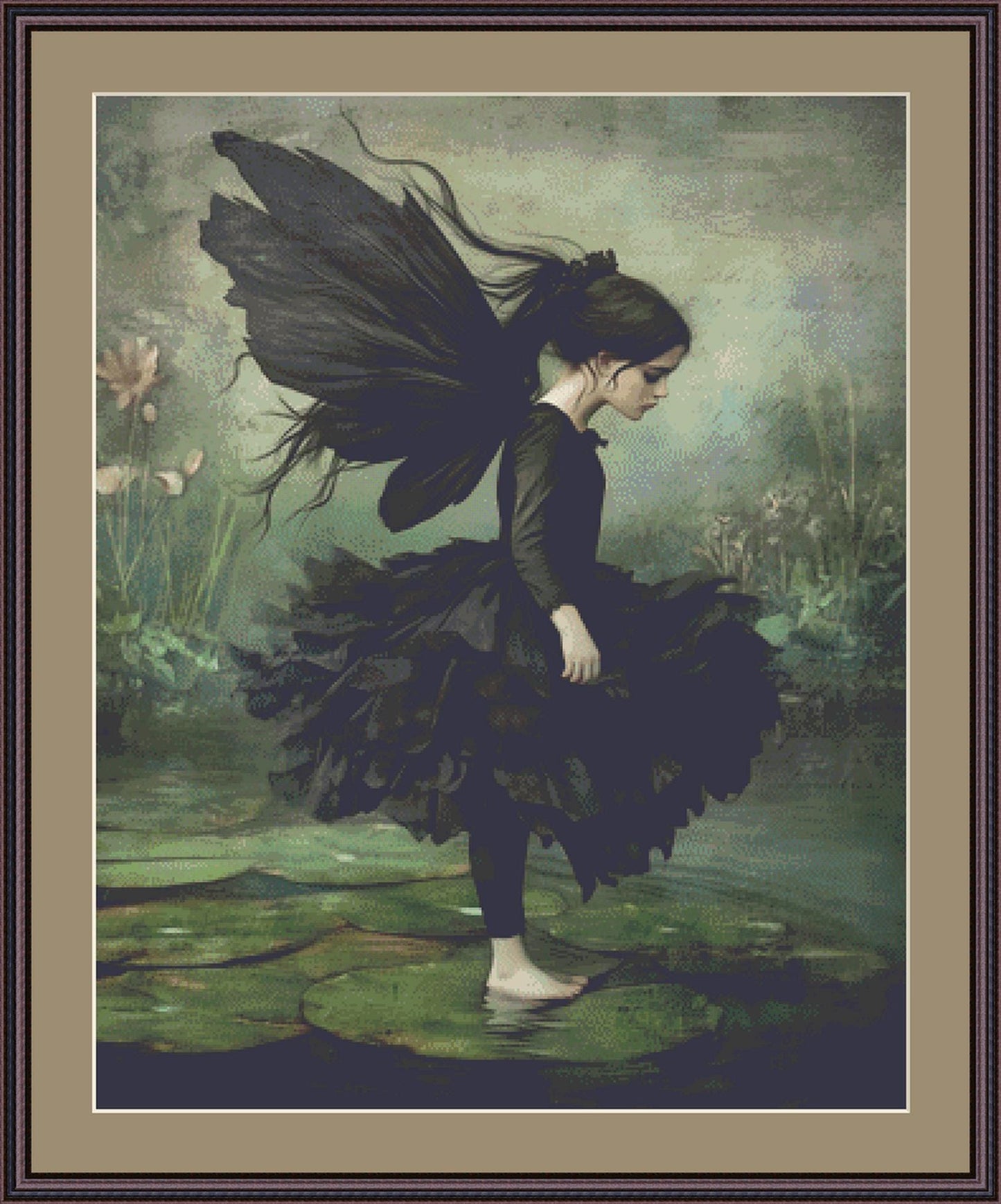 In the Quiet of the Lily Pads counted cross stitch pattern by Alisa Smith Williams