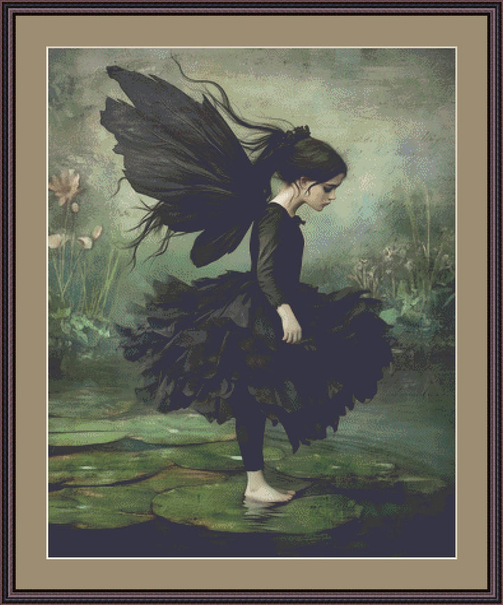 In the Quiet of the Lily Pads counted cross stitch pattern by Alisa Smith Williams