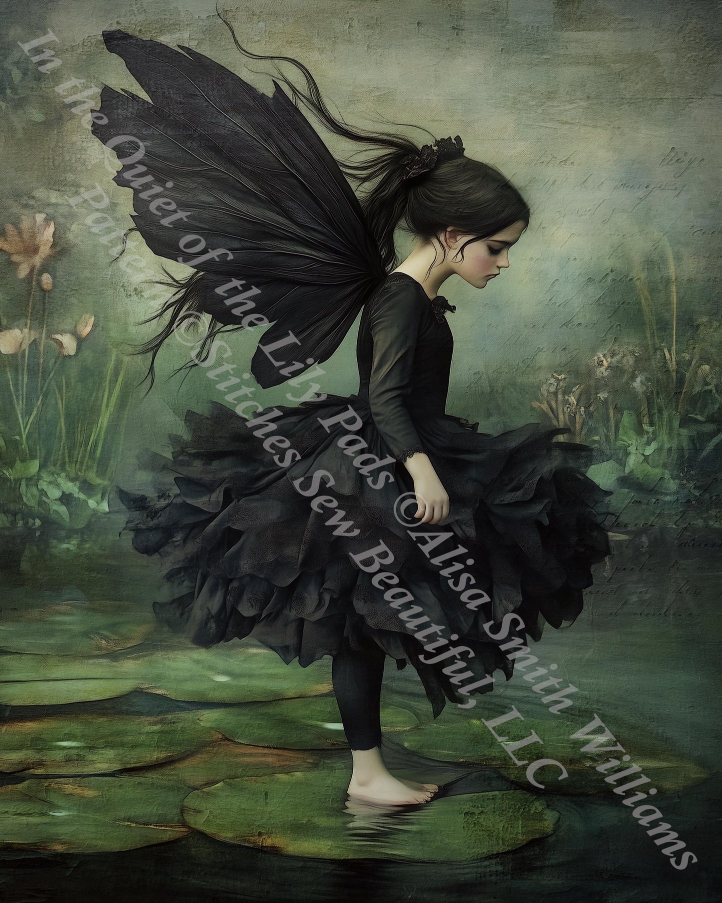 In the Quiet of the Lily Pads counted cross stitch pattern by Alisa Smith Williams