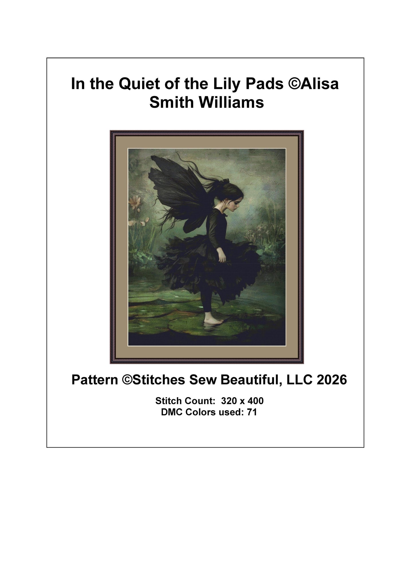 In the Quiet of the Lily Pads counted cross stitch pattern by Alisa Smith Williams