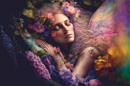 Bed of Flowers (Max Size/Color) counted cross stitch pattern by FaiRTYaiLs (Digital Format)