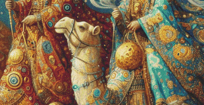 Three Wise Men Under a Guiding Star (Max Size/Color) counted cross stitch pattern by Mystic Vision Gallery