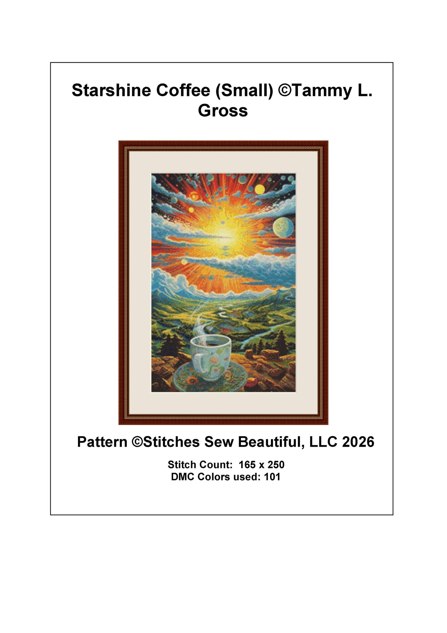 Starshine Coffee (Small) counted cross stitch pattern by Tammy L. Gross
