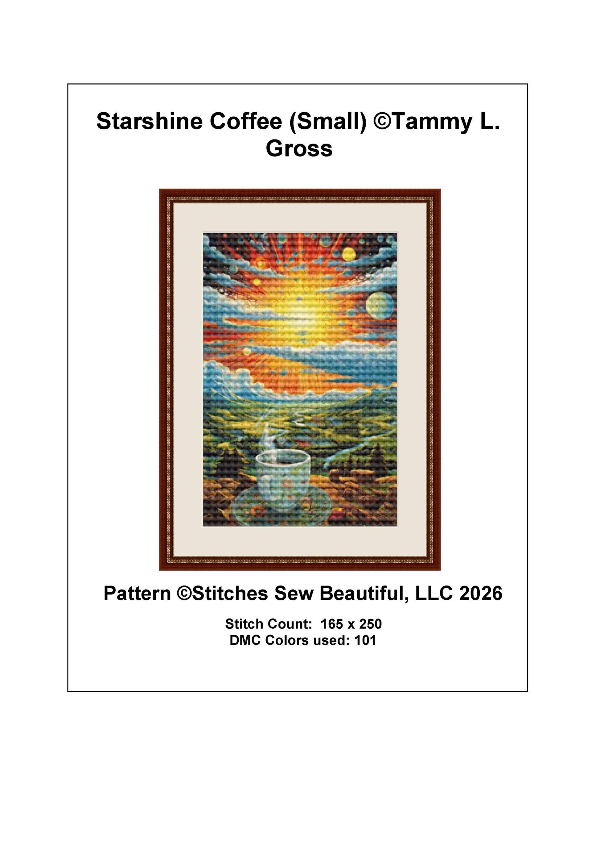 Starshine Coffee (Small) counted cross stitch pattern by Tammy L. Gross