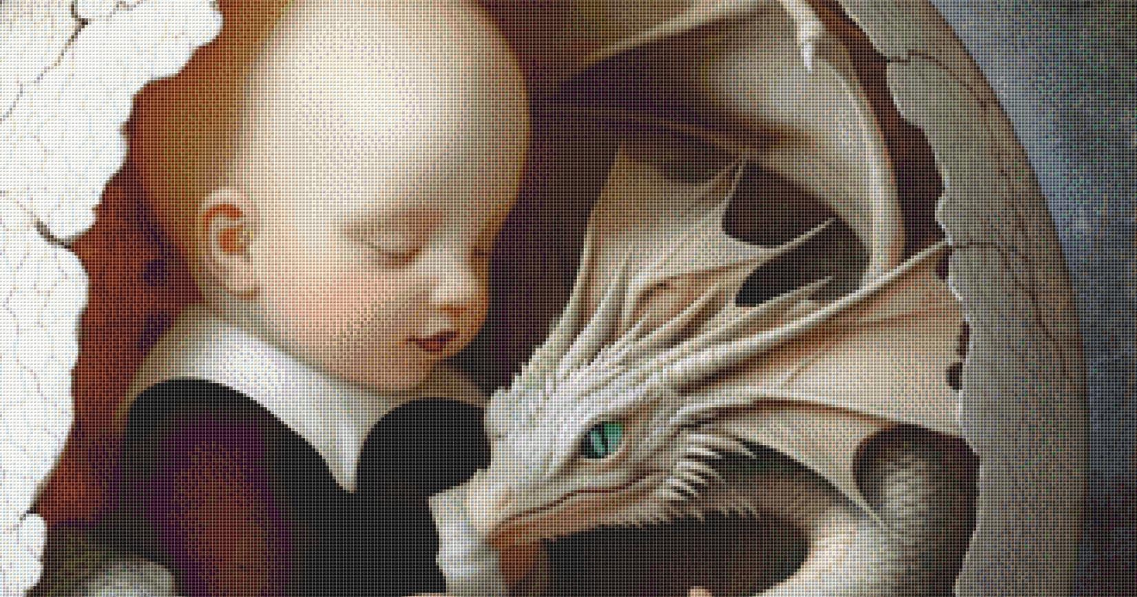 Fraternal Twins counted cross stitch pattern by Alisa Smith Williams (Digital Format)