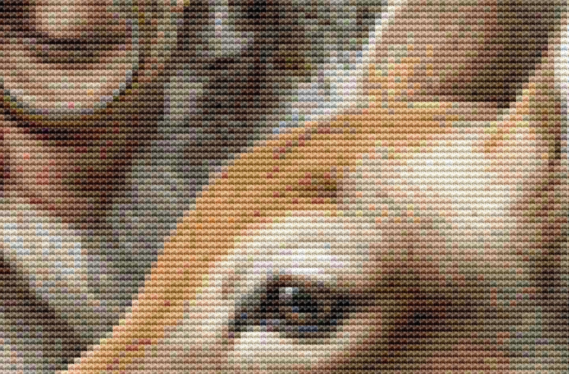 The Old Man and Fawn counted cross stitch pattern by Bryna T. Art & Design