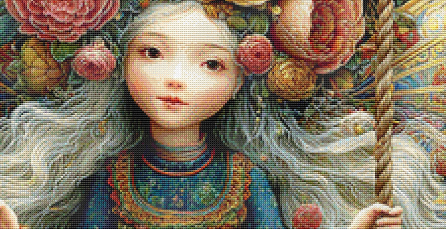 Fairy on a Swing counted cross stitch pattern by Bryna T. Art & Design