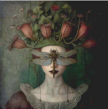 Carnivorous Crown counted cross stitch pattern by Alisa Smith Williams