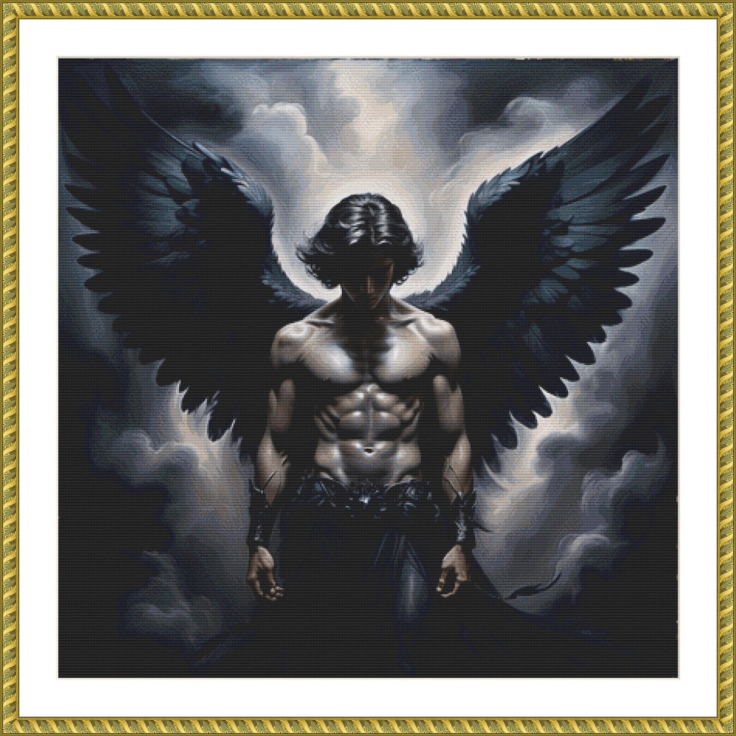 Dark Angel counted cross stitch pattern by Mystic Vision Gallery