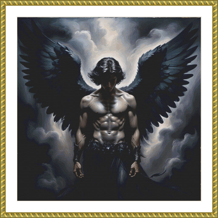 Dark Angel counted cross stitch pattern by Mystic Vision Gallery