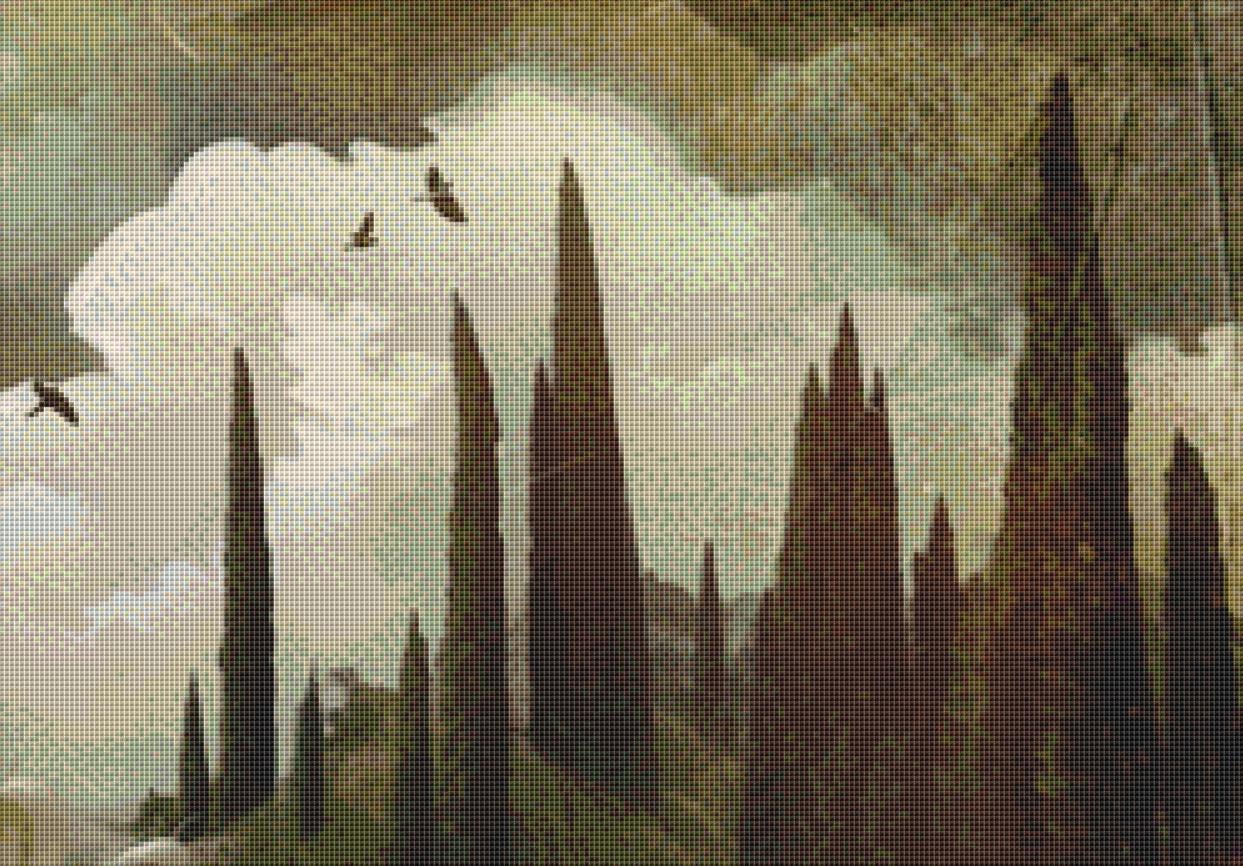 Alice's  Rabbit (Max Size/Color) counted cross stitch pattern by Alisa Smith Williams