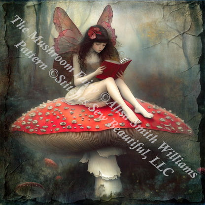 The Mushroom Fairy counted cross stitch pattern by Alisa Smith Williams