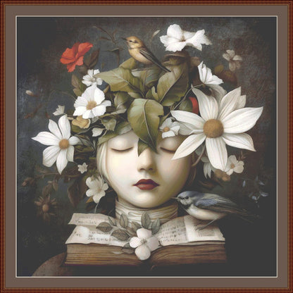 Alchemy Botanical (Max Size/Color) counted cross stitch pattern by Alisa Smith Williams (Digital Format)