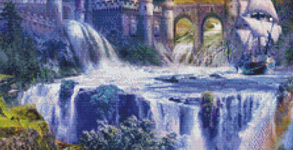 Dragon Castle counted cross stitch pattern by Jan Patrik Krasny, Licensed by MGL, www.mglart.com (Digital Format)
