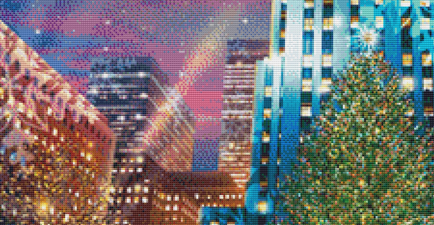 Rockefeller Christmas Joy counted cross stitch pattern by Artbeat Studio, Licensed by MGL, www.mglart.com (Digital Format)