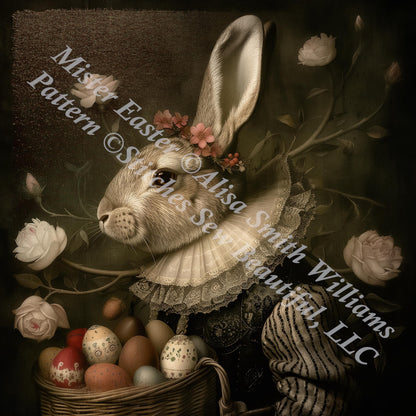 Mister Easter counted cross stitch pattern by Alisa Smith Williams (Digital Format)