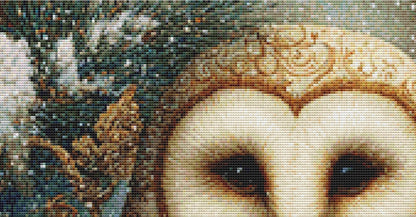 Two Owls on a Snowy Night counted cross stitch pattern by Bryna T. Art & Design (Digital Format)