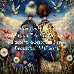 Mother and Daughter (Small) counted cross stitch pattern by Bryna T. Art & Design