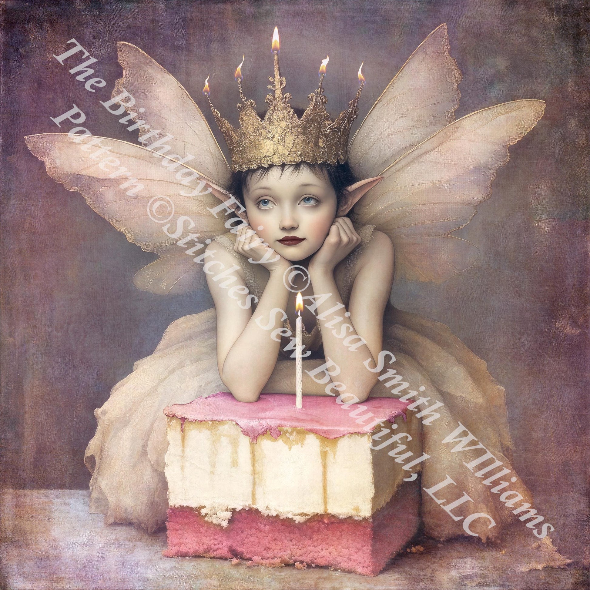 The Birthday Fairy counted cross stitch pattern by Alisa Smith Williams