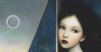 Boating by Moonlight counted cross stitch pattern by Alisa Smith Williams (Digital Format)