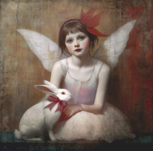 Celeste and the Rabbit counted cross stitch pattern by Alisa Smith Williams (Digital Format)