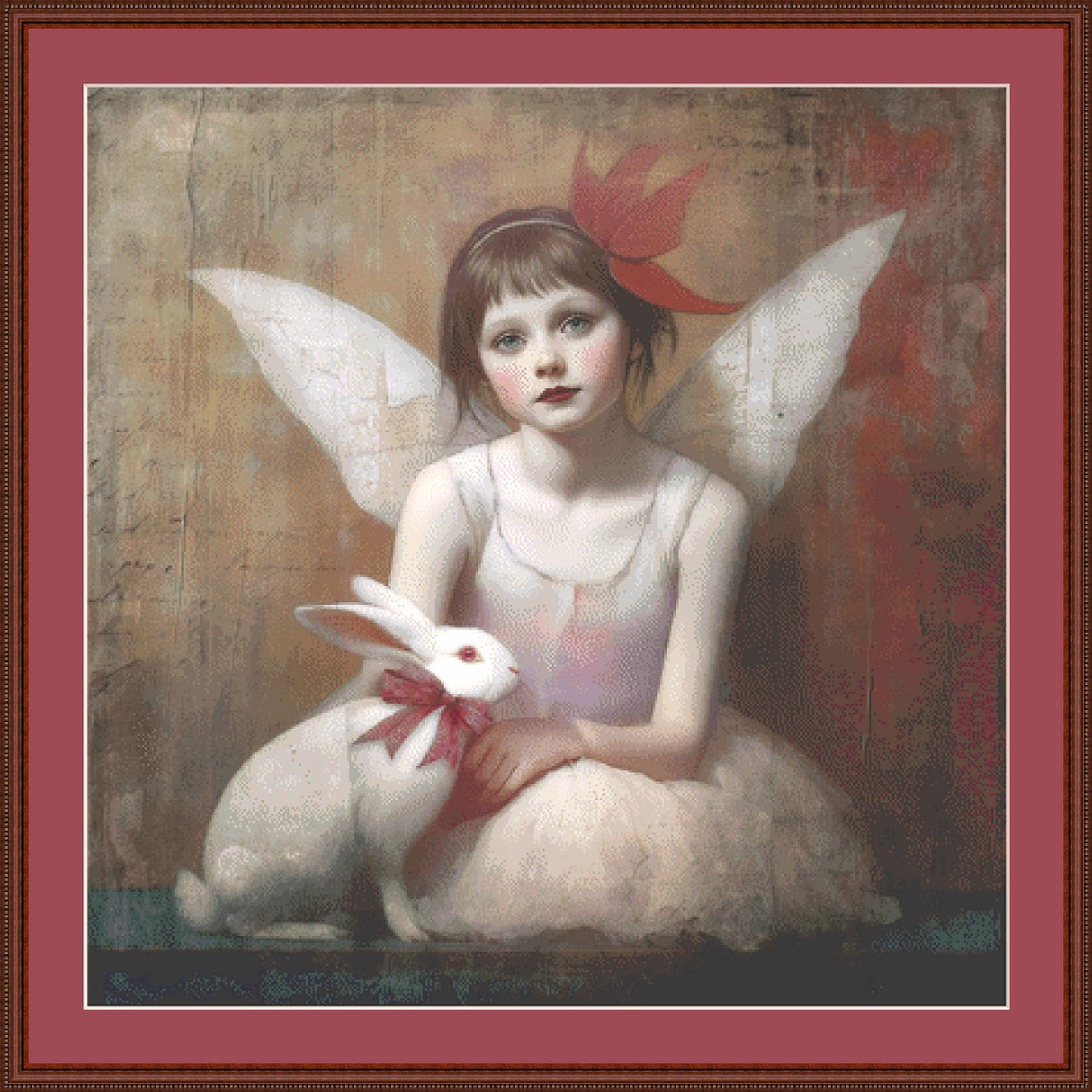 Celeste and the Rabbit counted cross stitch pattern by Alisa Smith Williams (Digital Format)