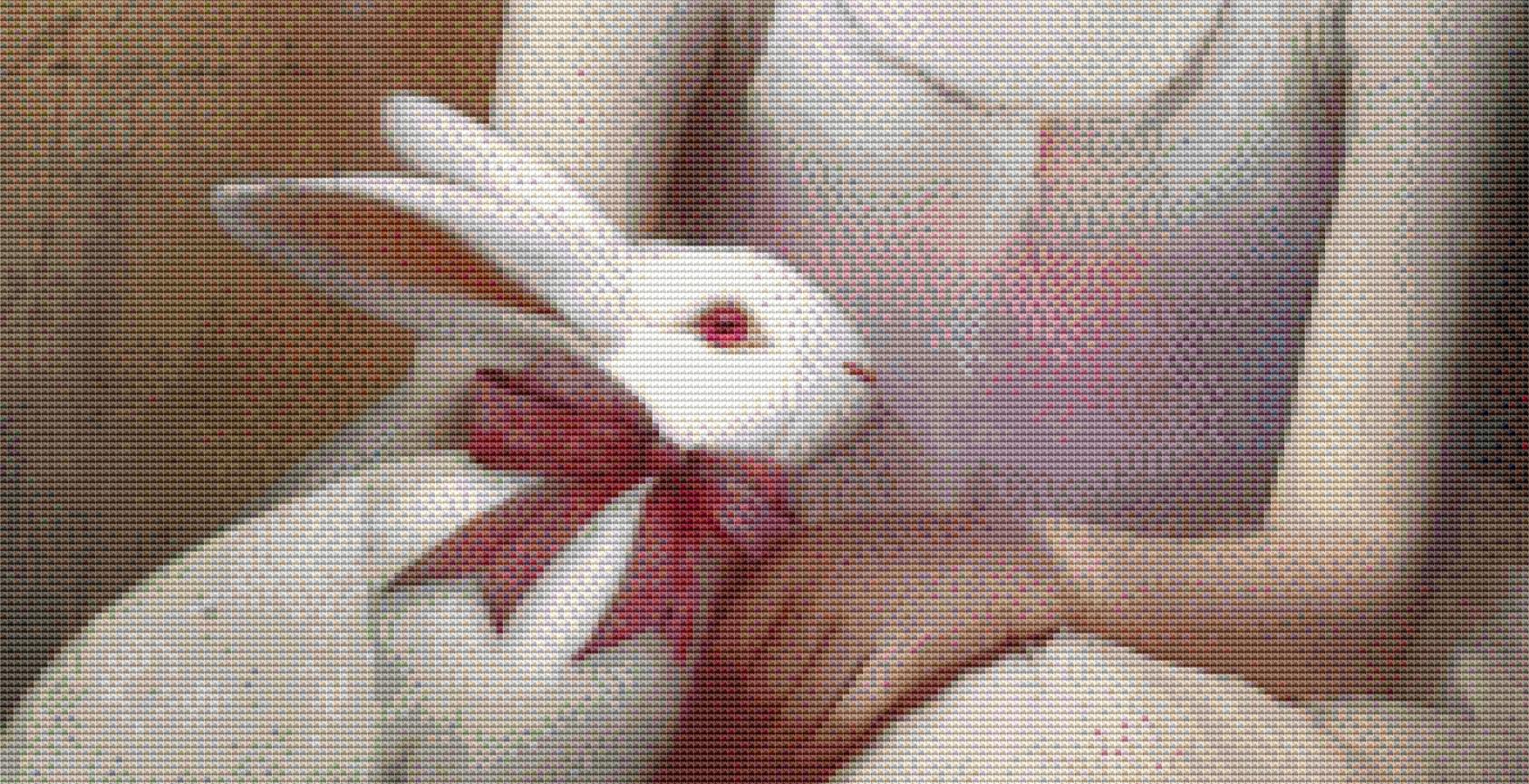 Celeste and the Rabbit counted cross stitch pattern by Alisa Smith Williams (Digital Format)