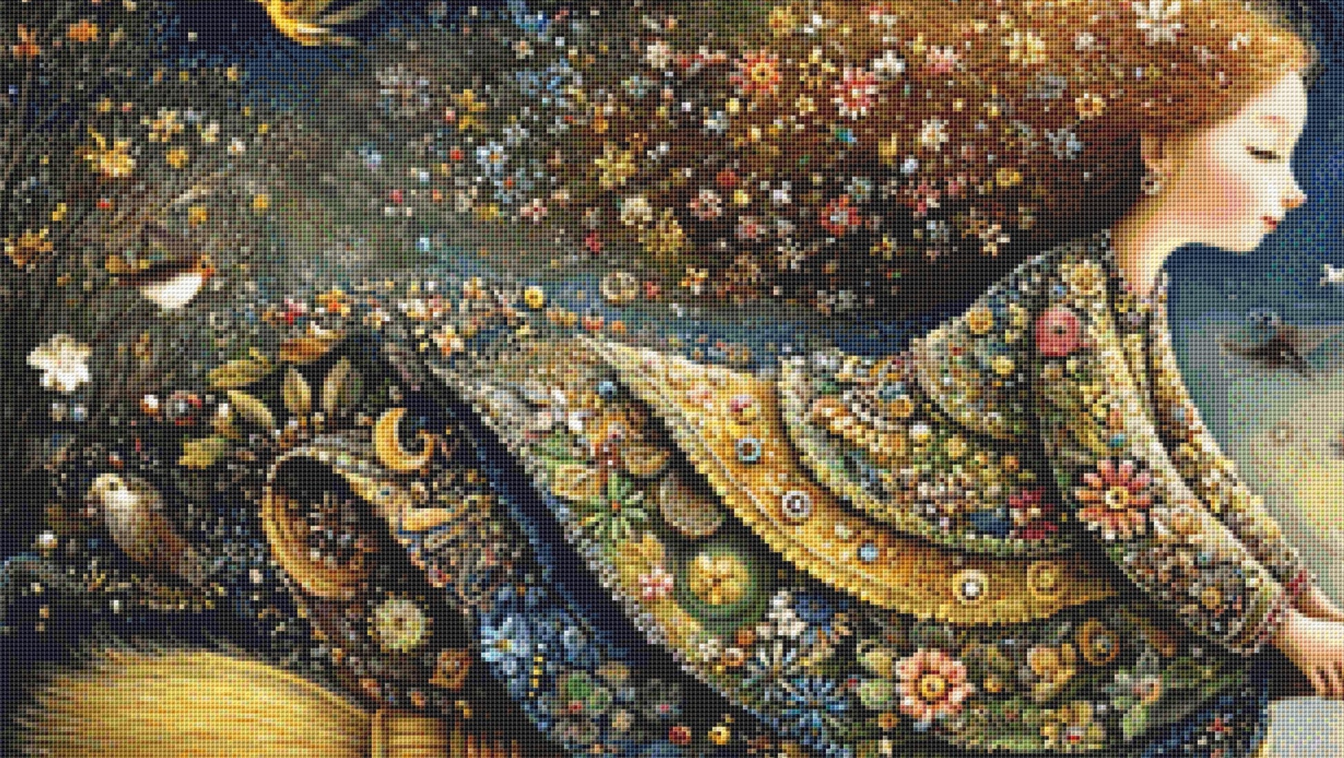 The Broom Flight counted cross stitch pattern by Bryna T. Art & Design (Digital Format)