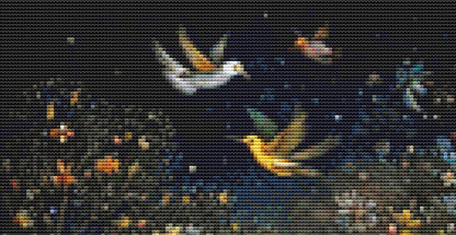 The Broom Flight counted cross stitch pattern by Bryna T. Art & Design (Digital Format)