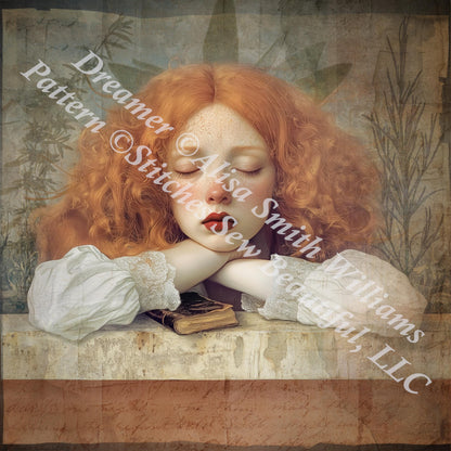 Dreamer counted cross stitch pattern by Alisa Smith Williams (Digital Format)