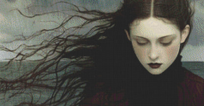 The Rain counted cross stitch pattern by Alisa Smith Williams (Digital Format)