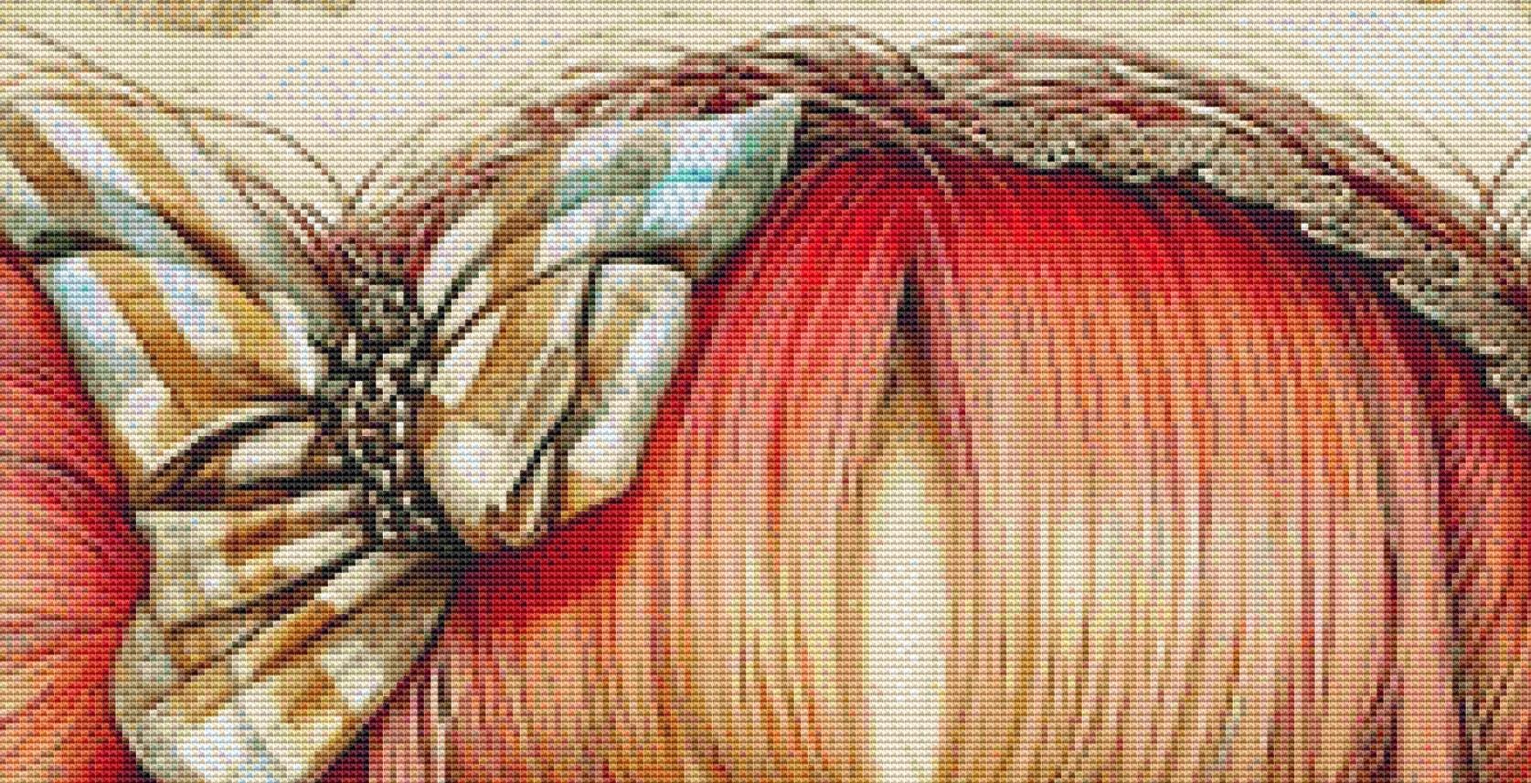 Clown Girl Hearts on Face counted cross stitch pattern by Bryna T Art & Design (Digital Format)