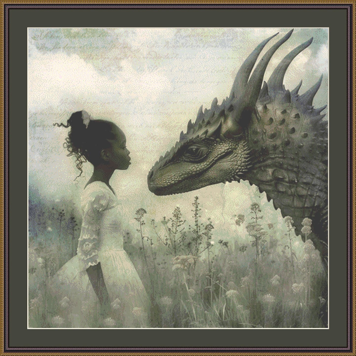 Dragon Girl 3 counted cross stitch pattern by Alisa Smith Willliams (Digital Format)