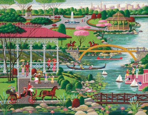Central Park counted cross stitch pattern by Heronim/Ansada Art Licensing Group, LLC (Digital Format)
