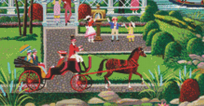 Central Park counted cross stitch pattern by Heronim/Ansada Art Licensing Group, LLC (Digital Format)