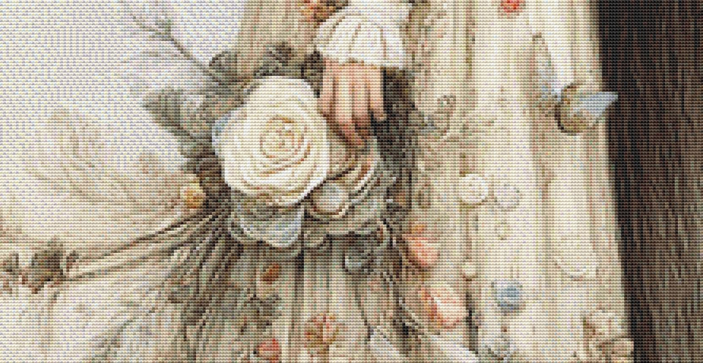 Moon Maiden (Max Size/Color) counted cross stitch pattern by Bryna T. Art & Designs (Digital Format)
