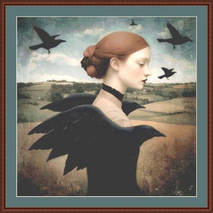 Wings counted cross stitch pattern by Alisa Smith Williams (Digital Format)