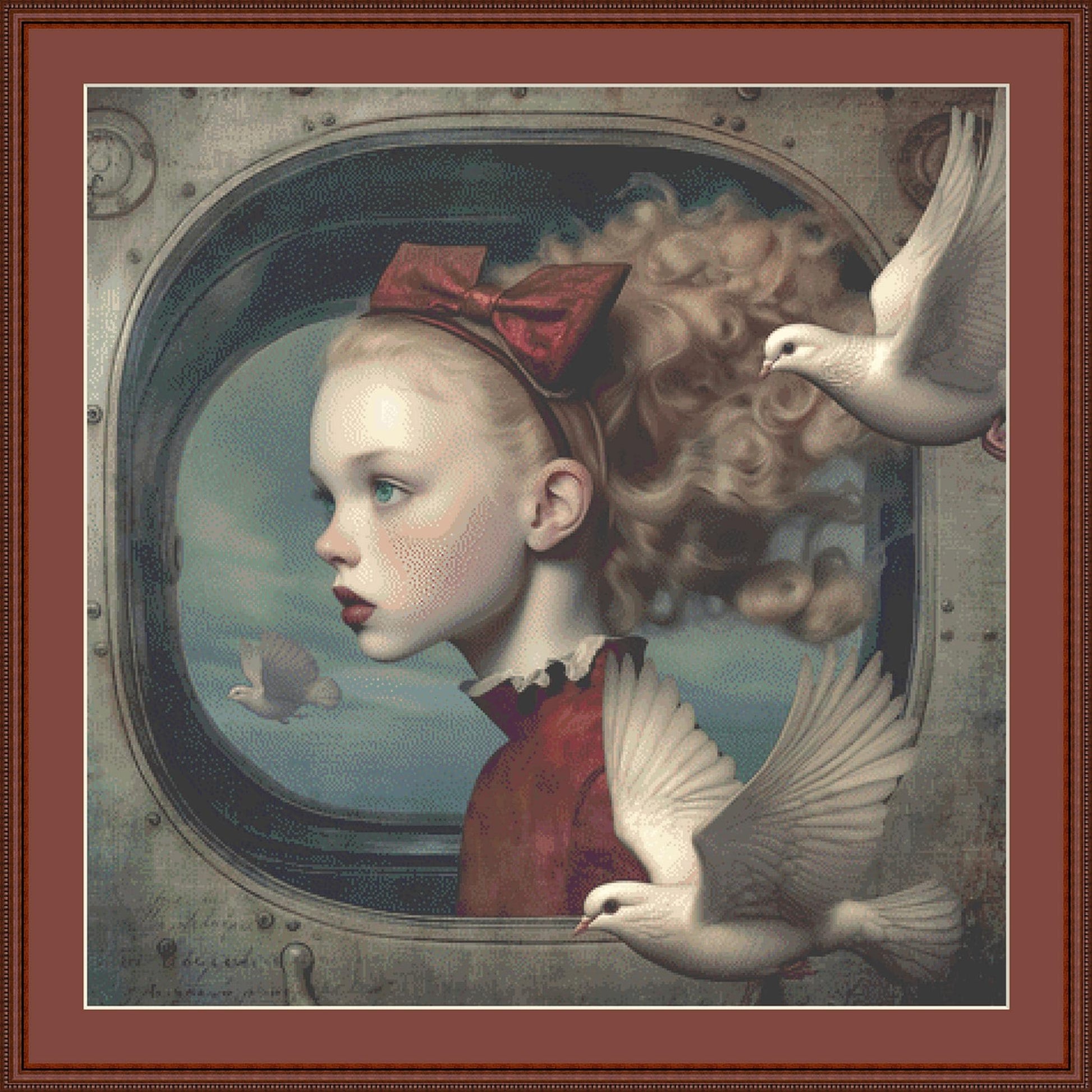 The Flock counted cross stitch pattern by Alisa Smith Williams (Digital Format)