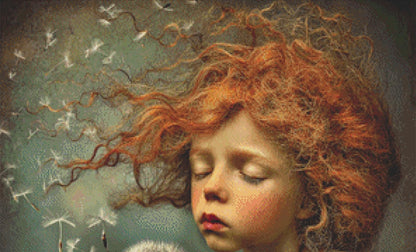 Make a Wish counted cross stitch pattern by Bryna T Art & Design (Digital Format)