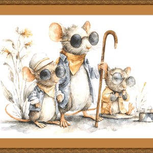3 Blind Mice counted cross stitch pattern by Bryna T Art & Design